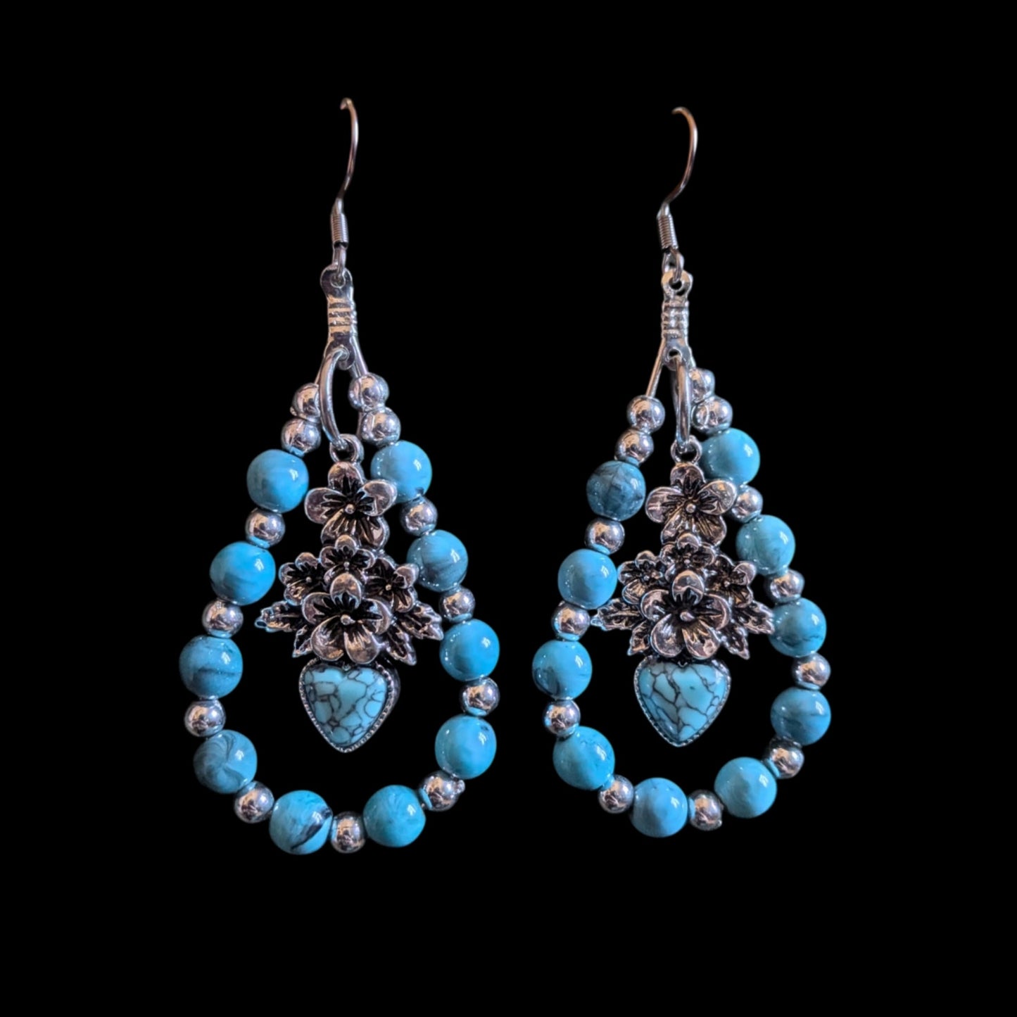 Turquoise Bouquet Earrings
